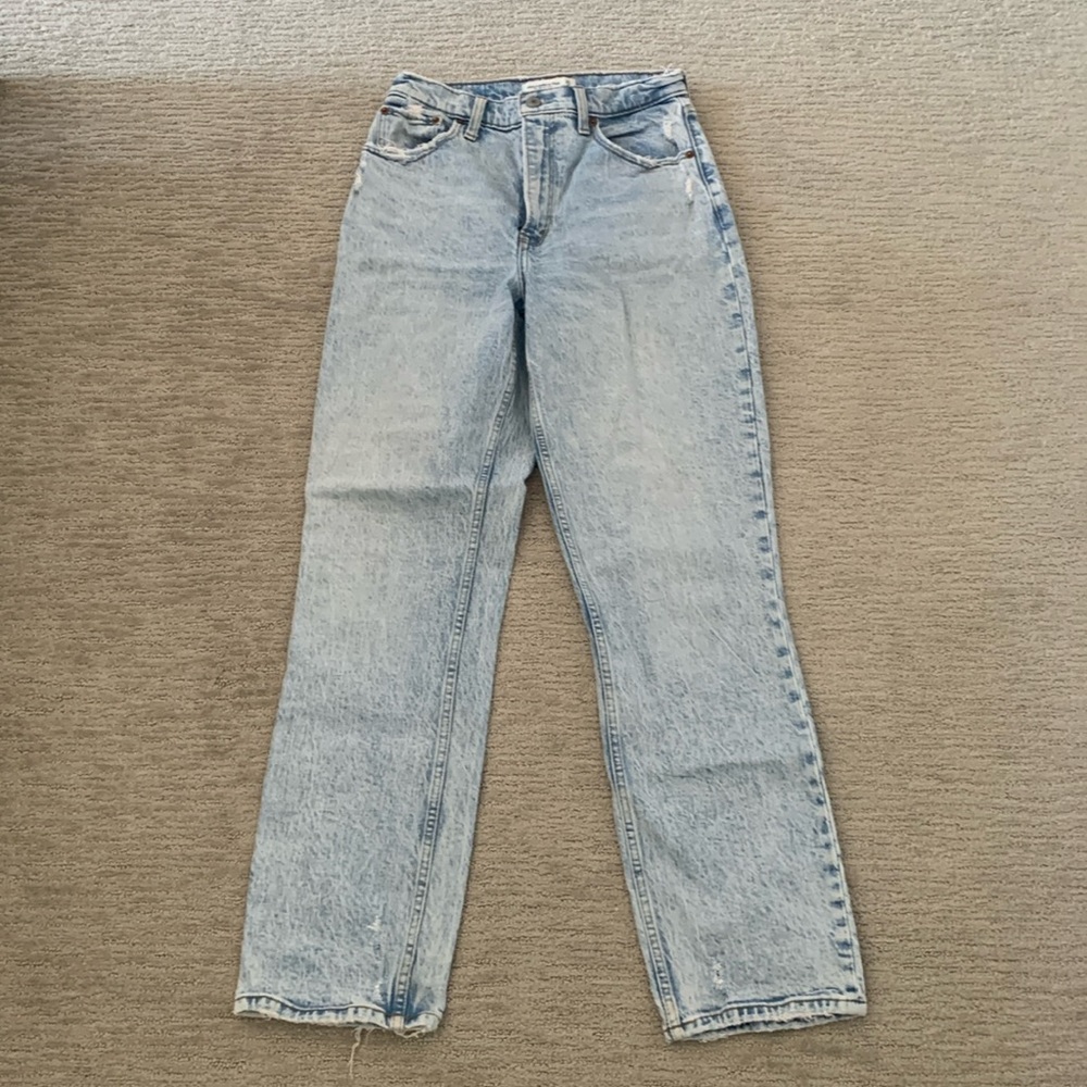 Abercrombie & Fitch 90s Straight ultra High Rise Curve Love Jeans